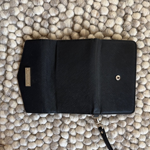 Kate Spade Black Wristlet with Gold Accents - Picture 6 of 6